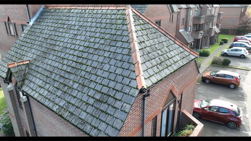 Drone inspection of a managed residential roof